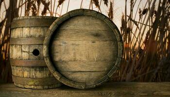 bouteille de rouge du vin avec une un tire-bouchon. sur une noir en bois Contexte. photo