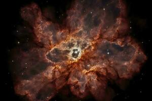 photographier le tarentule nébuleuse, une massif formation d'étoiles Région situé dans le grand magellanique nuage, une Satellite galaxie de le laiteux chemin, produire ai photo