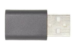 USB éclat conduire. ordinateur USB et usb-c adaptateur. photo