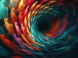 coloré tourbillonnant radial vortex Contexte établi avec génératif ai technologie. photo