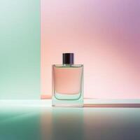 moderne minimaliste parfum bouteille conception, isolé. ai généré photo