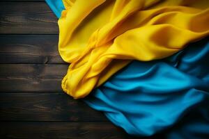 indépendance journée de Ukraine avec ukrainien drapeau. ai généré photo