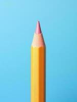 coloré crayon proche en haut, vif pastel, minimaliste. ai généré photo