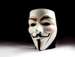 anonyme visage masque. concept de foncé esprit, le piratage, foncé côté, secret, etc. ai généré image photo