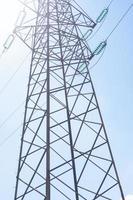 pylône d'énergie de tour de transmission électrique à haute tension photo