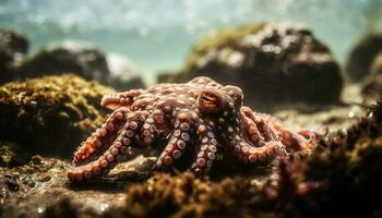 coloré sous-marin récif vitrines mer la vie Naturel beauté généré par ai photo