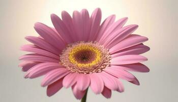 vibrant gerbera Marguerite fleurir, une cadeau de l'amour dans la nature généré par ai photo