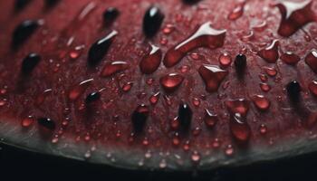 juteux baie tranche, Frais et mûr, parfait été casse-croûte généré par ai photo