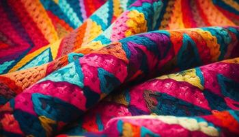 vibrant textile motifs vitrine indigène des cultures dans mode industrie collection généré par ai photo
