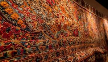 vibrant kilim tapisserie vitrines ancien est asiatique artisanat et culture généré par ai photo