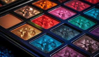 une vibrant collection de faire en haut, une palette de la créativité généré par ai photo