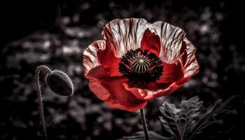 vibrant blé coquelicot symbolise été fragilité dans la nature beauté généré par ai photo