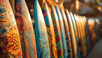indigène des cultures présenté dans grand, multi coloré souvenir collection boutique généré par ai photo
