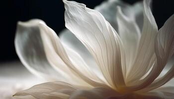 douceur et fragilité de une Marguerite dans monochrome encore la vie généré par ai photo