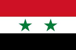 drapeau de syrien arabe république. le officiel couleurs et proportions sont correct. nationale drapeau de syrien arabe république. syrien arabe république drapeau illustration. photo