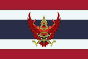 le officiel courant drapeau de le Royaume de Thaïlande. Etat drapeau de le Royaume de Thaïlande. illustration. photo