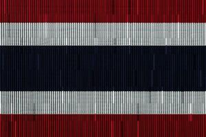 drapeau de le Royaume de Thaïlande sur une texturé Contexte. concept collage. photo