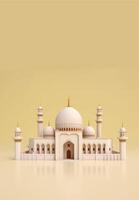 magnifique islamique mosquée verticale Contexte avec copie espace. génératif ai photo
