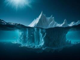 iceberg dans le océan. ai généré photo