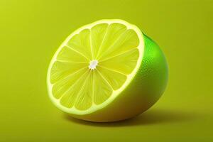 citron vert vert agrumes fruit génératif ai photo