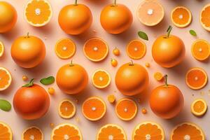 Orange Frais fruit illustration plat allonger photo