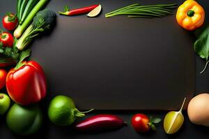 des légumes ingrédients Contexte Haut vue photo