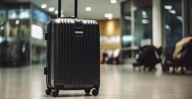 noir valise, aéroport bagage - ai généré image photo