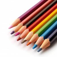 coloré des crayons isolé. illustration ai génératif photo