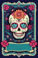 journée de le mort, dia de los muertos vacances affiche. illustration ai génératif photo