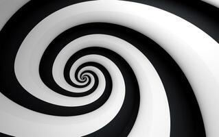 noir et blanc spirale Contexte. illustration ai génératif photo