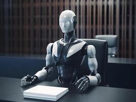 ai robot avocat dans le avenir. légal assistance avec automatisation. ai généré photo