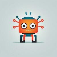 une mignonne mascotte logo de robot photo