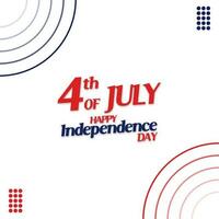4e de juillet indépendance journée de Etats-Unis un d conception avec cercle lignes photo