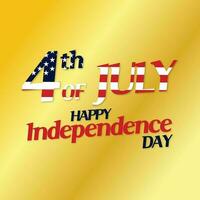 4e de juillet indépendance journée de Etats-Unis d'or un d conception photo