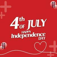 4e de juillet indépendance journée de Etats-Unis rouge un d conception pour médical industrie photo