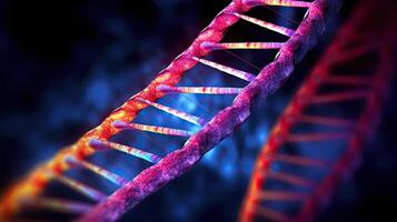 Humain cellule la biologie ADN moléculaire structure. génératif ai. photo