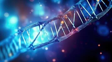 Humain cellule la biologie ADN moléculaire structure. génératif ai. photo