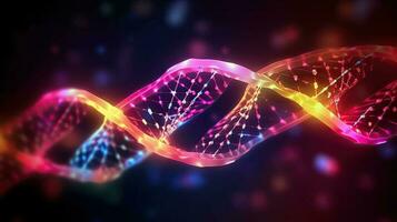 Humain cellule la biologie ADN moléculaire structure. génératif ai. photo