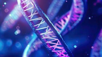 Humain cellule la biologie ADN moléculaire structure. génératif ai. photo