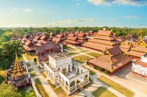 Vue sur mandalay palais de mandalay myanmar birmanie