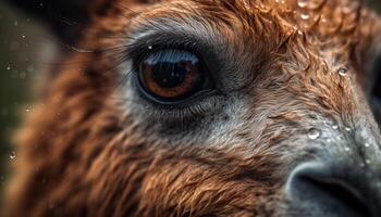 petit canin museau, humide nez, regarder à caméra généré par ai photo