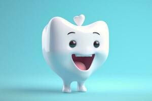 se soucier bleu souriant dentiste dentisterie hygiène dent enfant dentaire sourire. génératif ai. photo