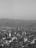 vue aérienne de turin en noir et blanc photo