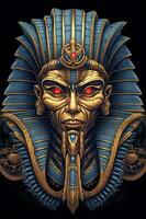 ai génératif en colère pharaon logo photo