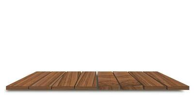 vieux en bois planche avec isolé blanc Contexte 3d illustration photo