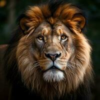 majestueux Lion tête photo