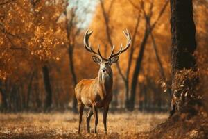 rouge cerf dans le la nature habitat photo