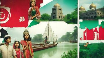 ai produire gratuit photo bangladesh collage concept