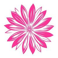 fleur logo vecteur Facile abstrait plat mandala tatouage plante Couleur fleur fleuron Floraison pochoir photo