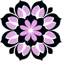 fleur logo vecteur Facile abstrait plat mandala tatouage plante Couleur fleur fleuron Floraison pochoir photo